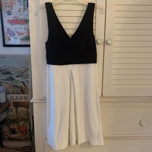 NWT MAEVE by Anthropologie Dress- Black top, White Bottom, Sz 2